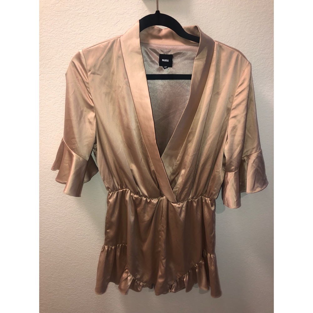 Romper with ruffle detail